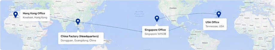 Map of EverBlue global offices